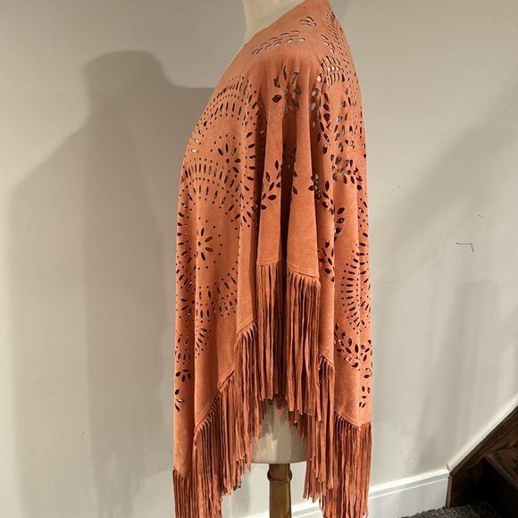 Chicos Gingered Peach Ruana Wrap - Picture 5 of 15